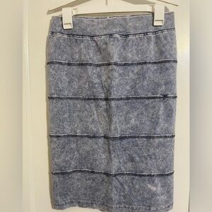 Hard Tail Washed Light Blue Denim-Style Pencil Skirt New Not Used